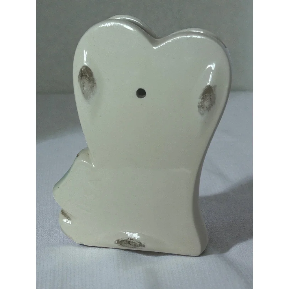Vintage Ceramic Wall Pocket Vase – Floral Design – Made in USA – 6